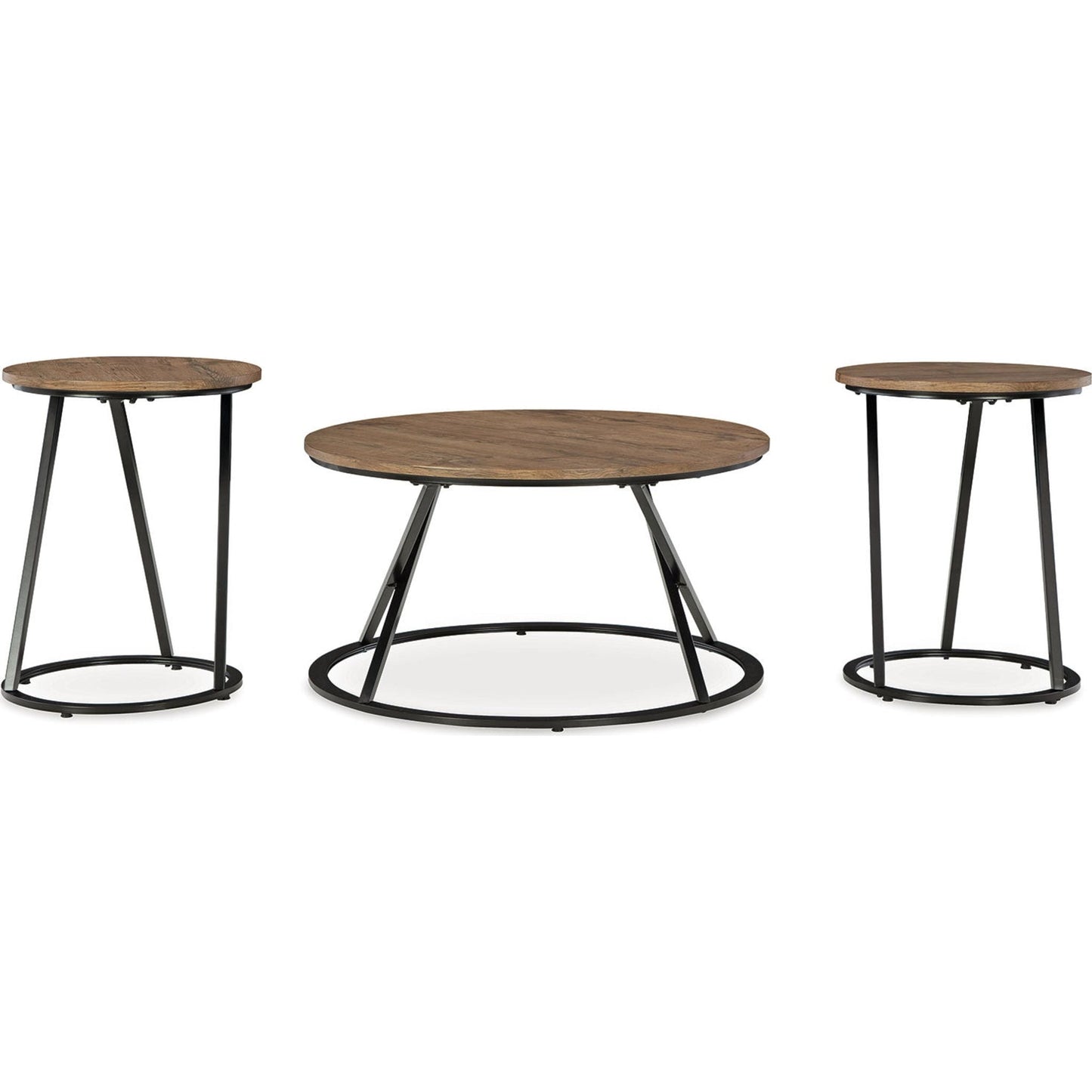 Tables Cassbryn (lot de 3) - Marron/Noir