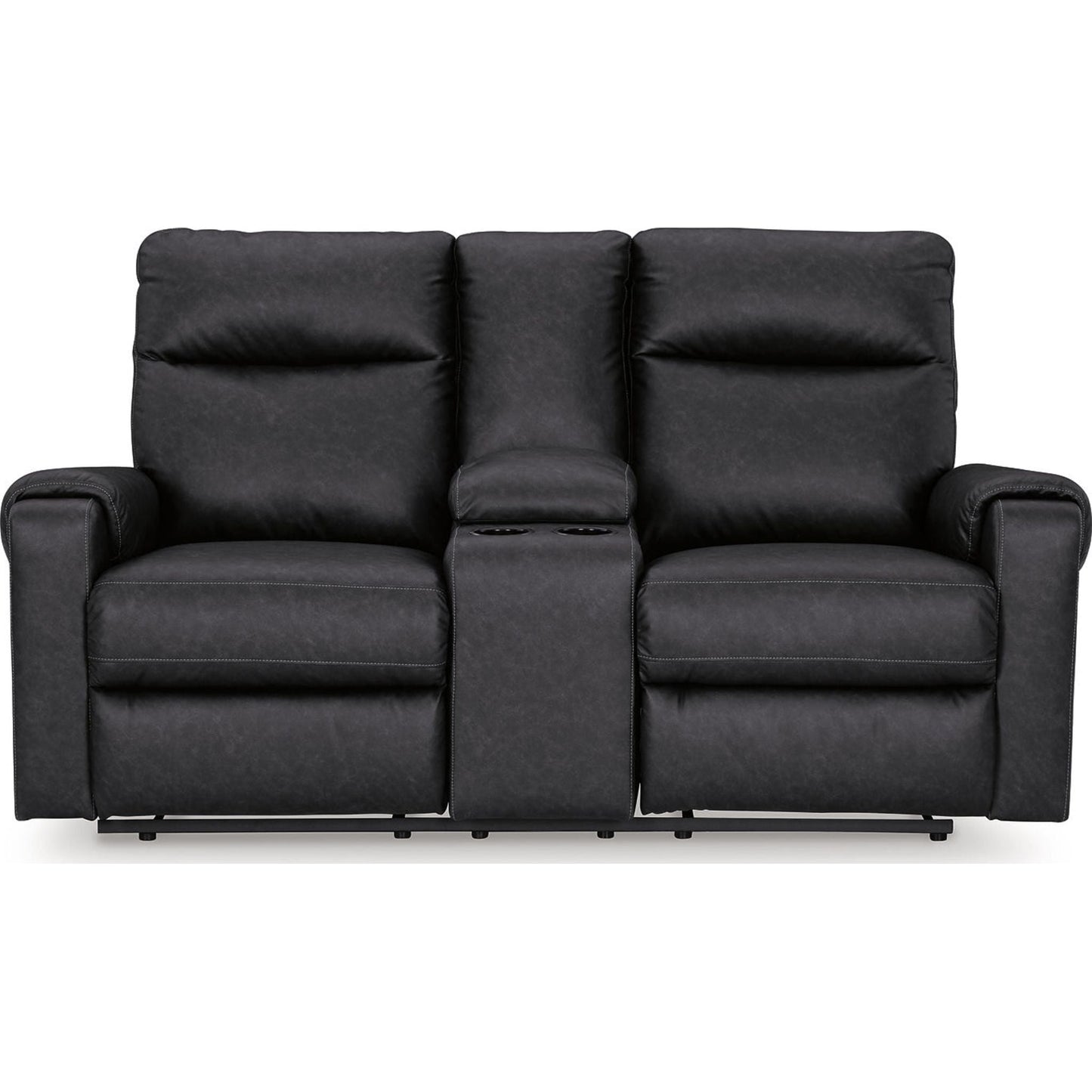 Causeuse inclinable électrique Axtellton avec console - Carbone