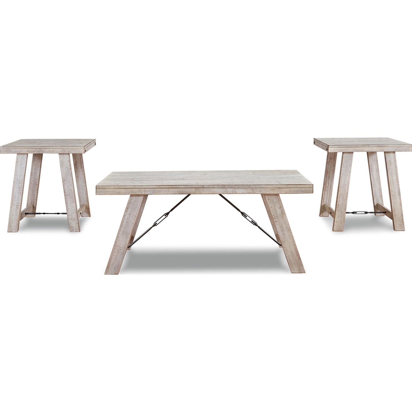 Tables Carynhurst (lot de 3) - Blanchi à la chaux