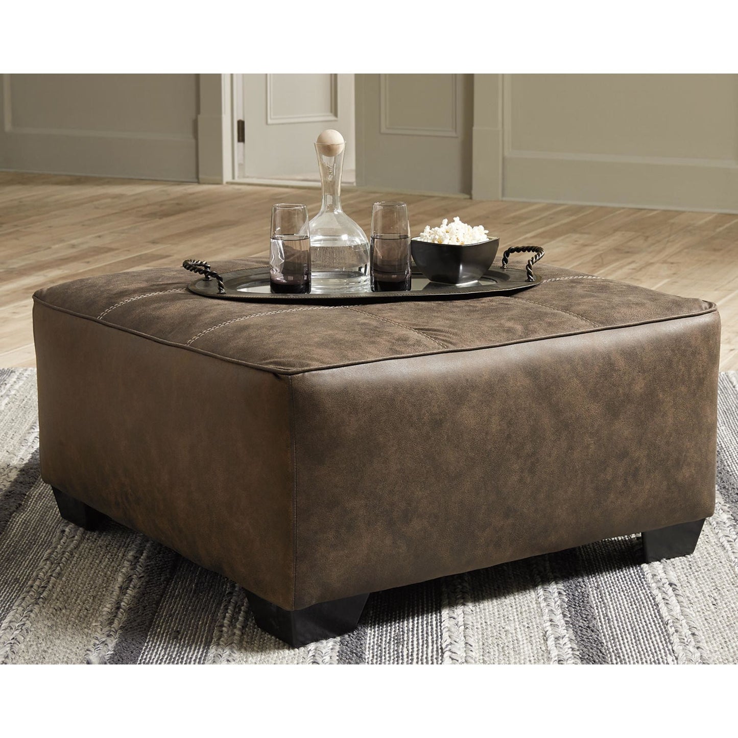 Pouf d'appoint surdimensionné en abalone - Chocolat