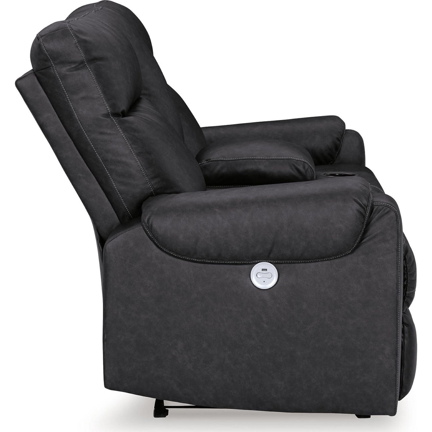 Causeuse inclinable électrique Axtellton avec console - Carbone