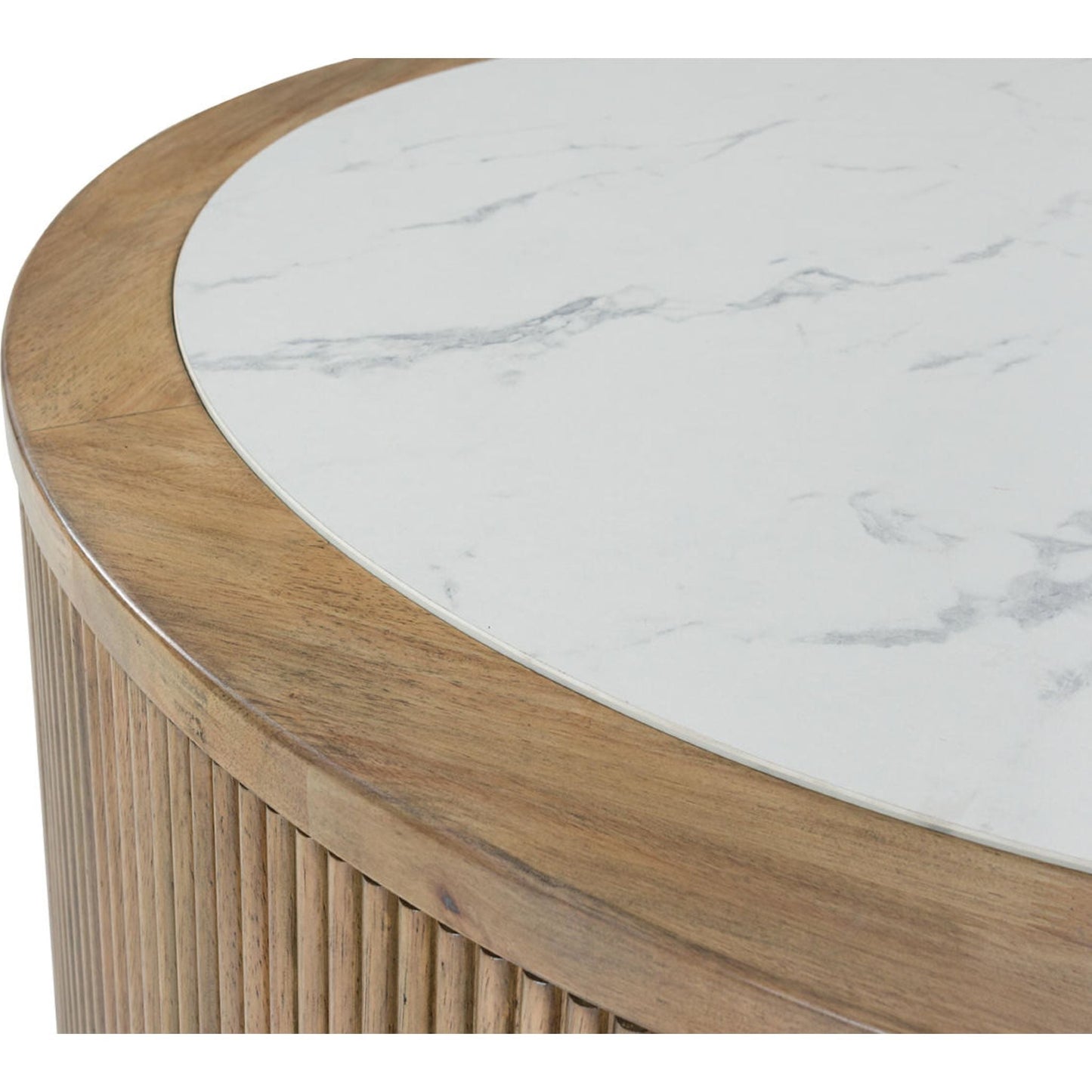 Table basse Camdill - Marron clair/blanc