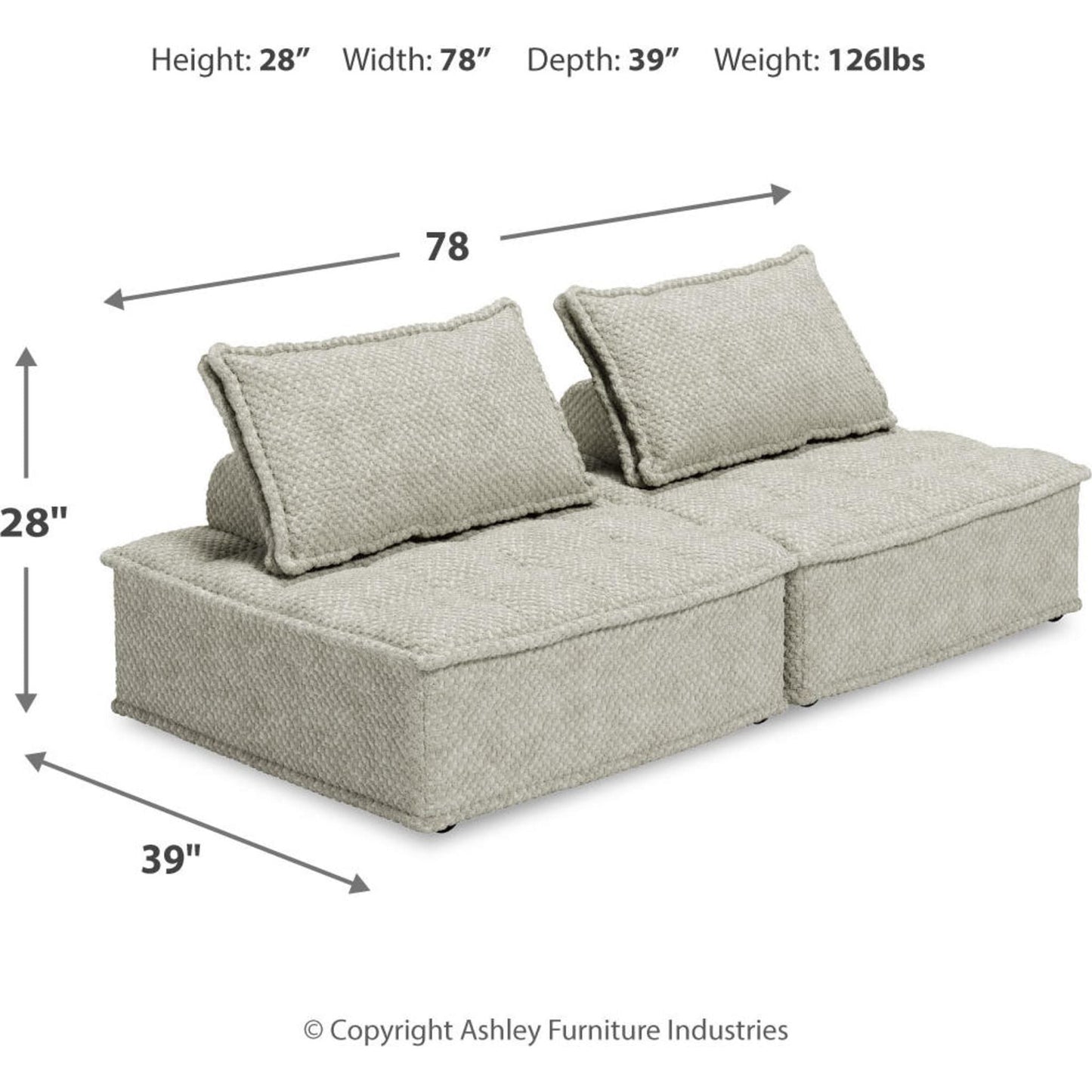 Bales Sectionnel modulaire 2 pièces