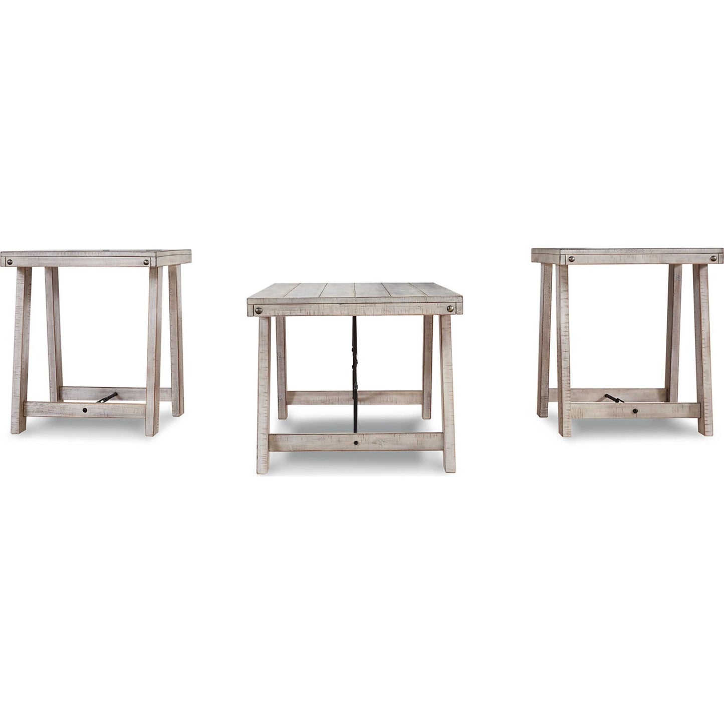 Tables Carynhurst (lot de 3) - Blanchi à la chaux