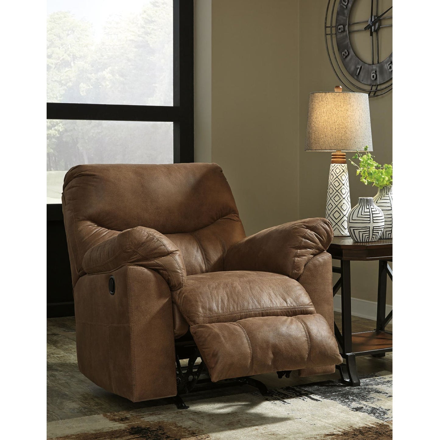 Fauteuil berçant et inclinable Boxberg - écorce