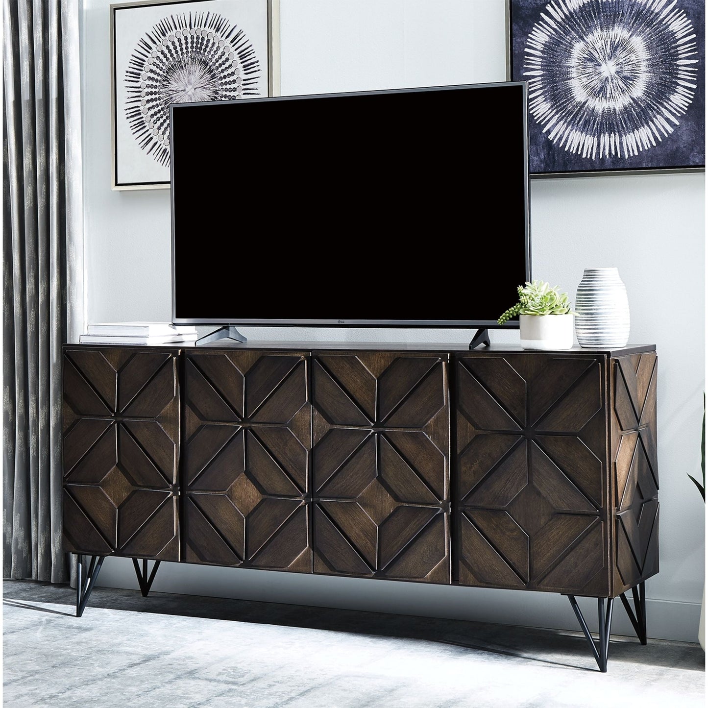 Meuble TV Chasinfield - Marron foncé
