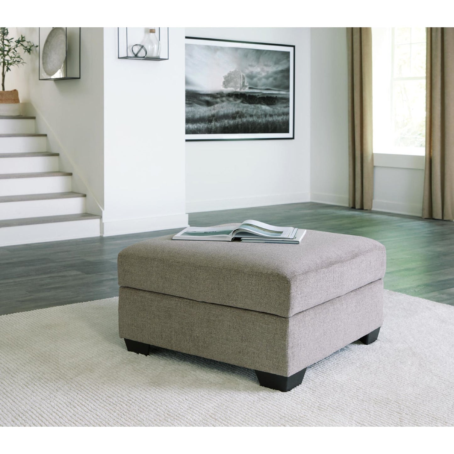 Pouf de rangement Creswell - Pierre