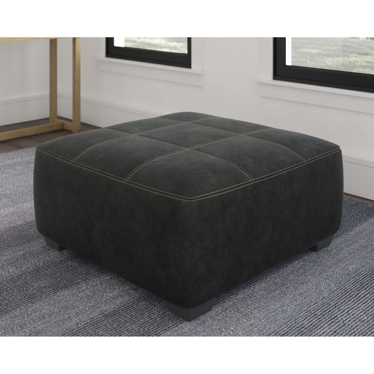 Pouf d'appoint surdimensionné Bilgray - Étain