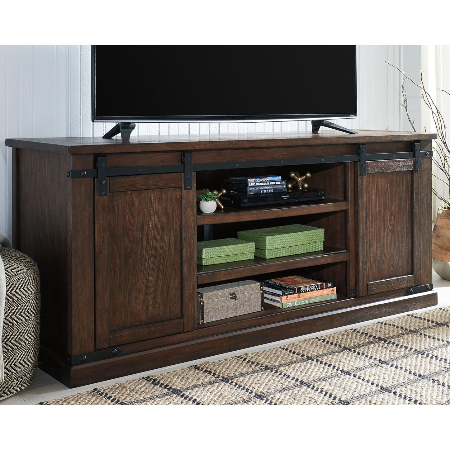 Meuble TV Budmore - Brun rustique