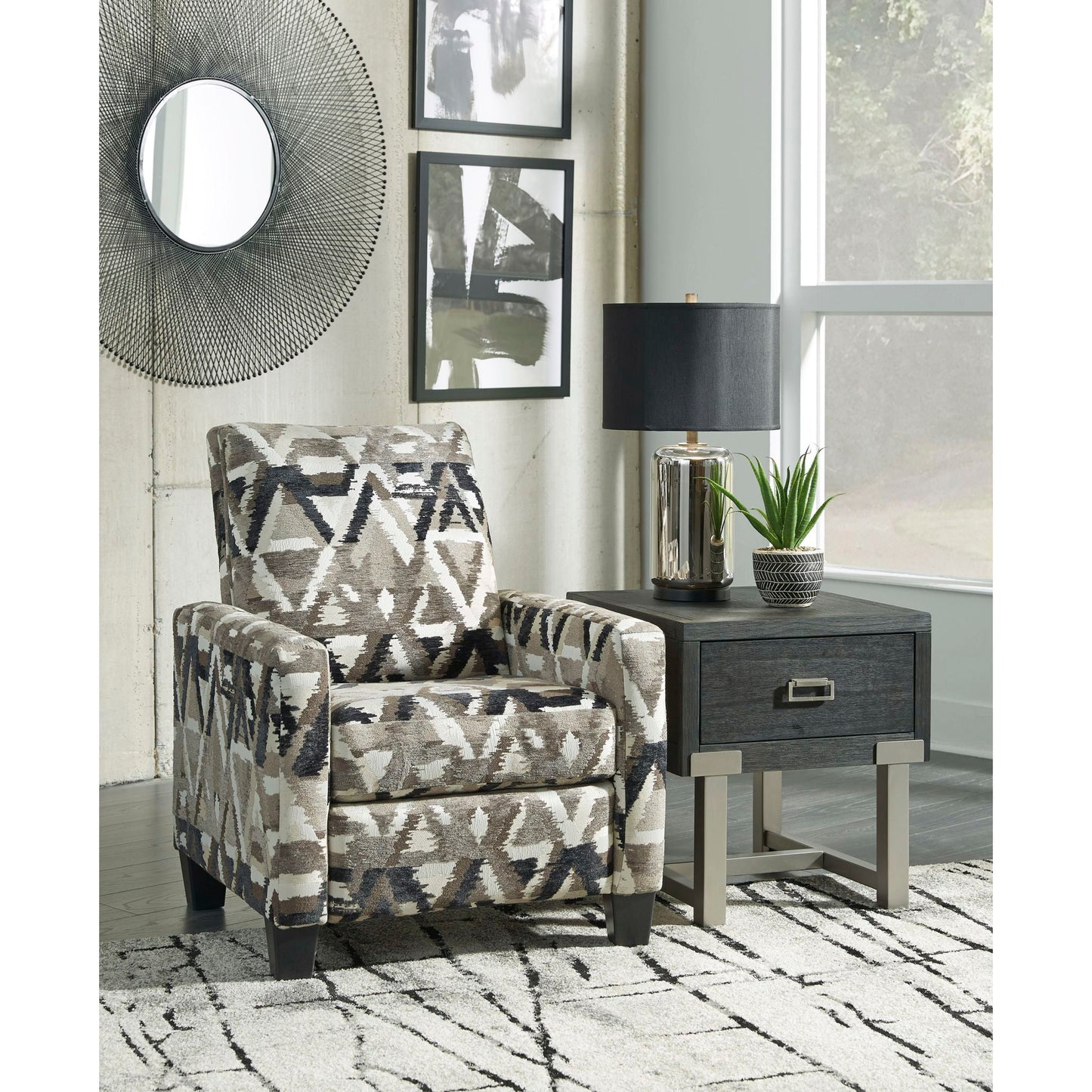 Fauteuil inclinable Colleyville à jambes basses - Fumée