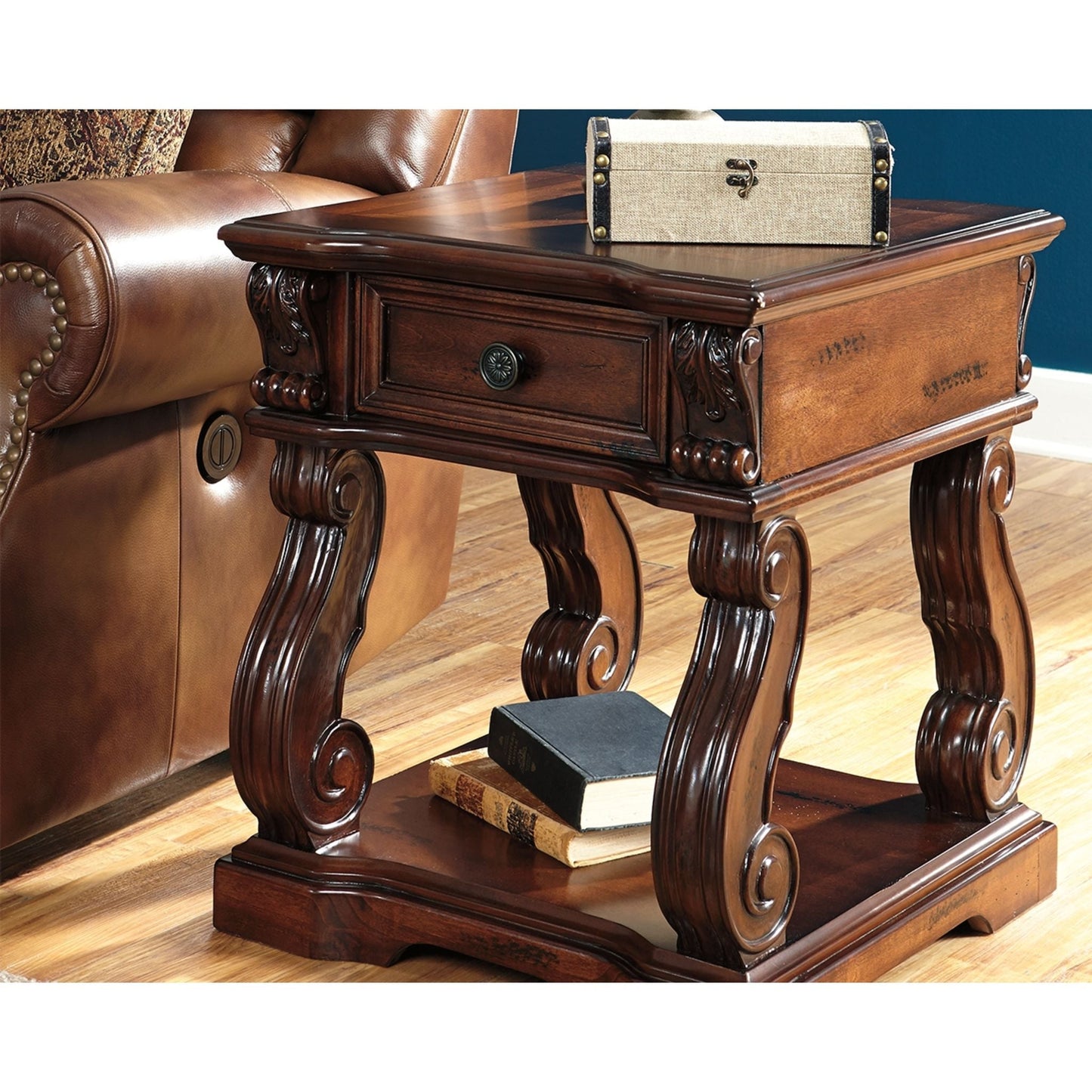 Table d'appoint Alymere - Brun rustique