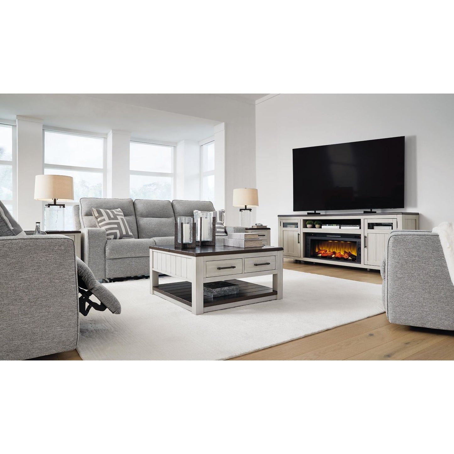 Meuble TV Darborn - Gris/Marron