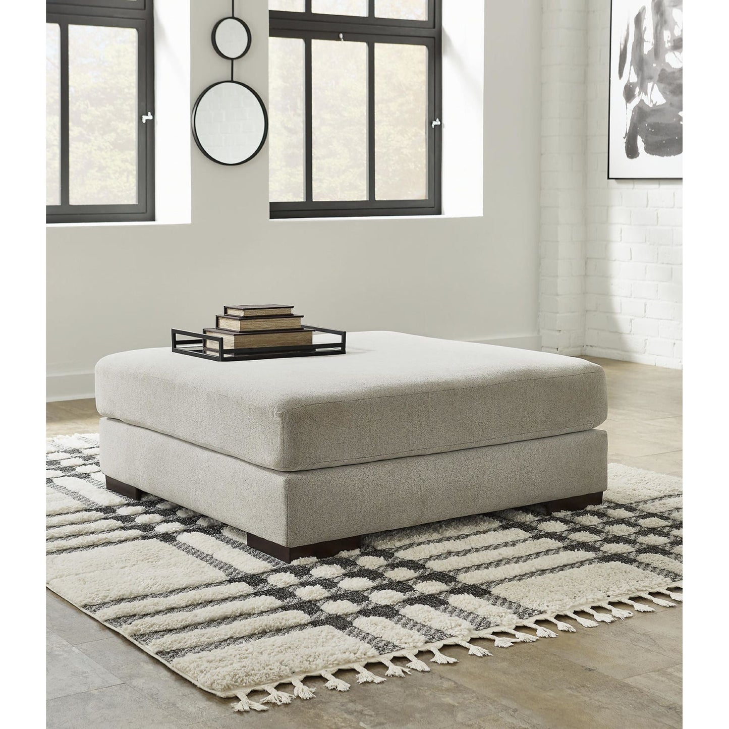 Pouf d'appoint surdimensionné Artsie - Frêne