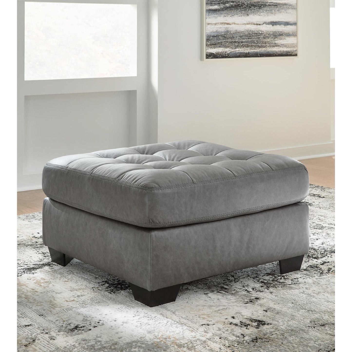 Pouf d'appoint surdimensionné Clairette Court - Alliage