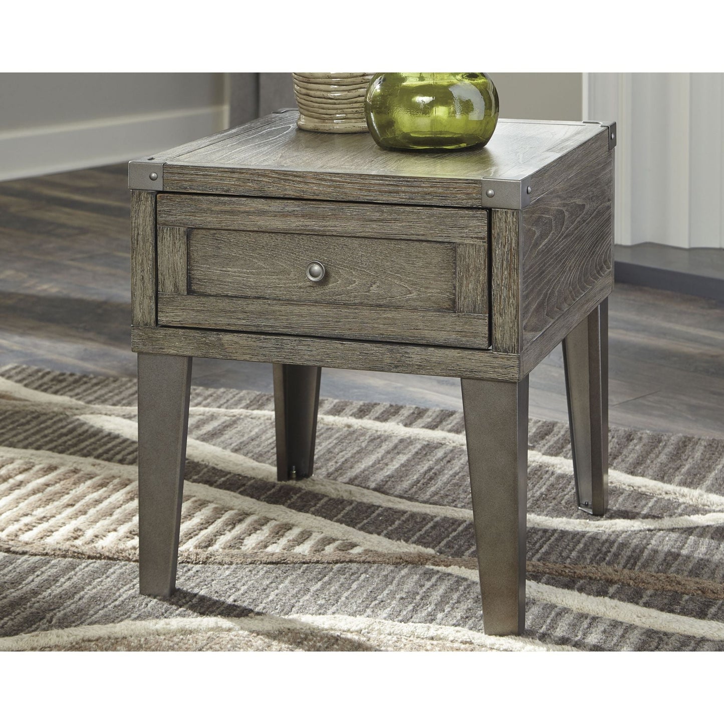 Table d'appoint Chazney - Brun rustique