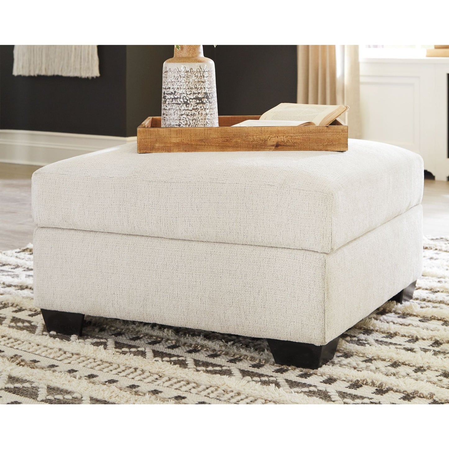 Pouf de rangement Brantley - Neige