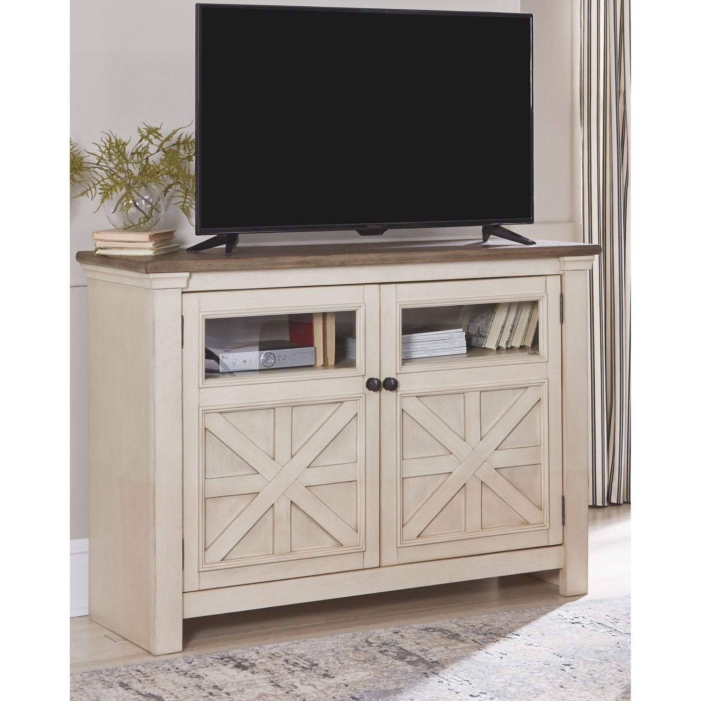 Meuble TV Bolanburg - Blanc/Gris patiné