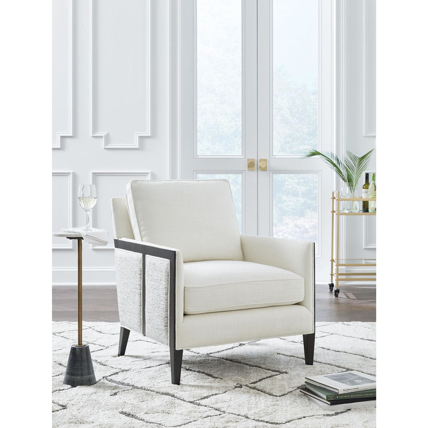 Fauteuil d'appoint Ardenworth - Noir/Ivoire
