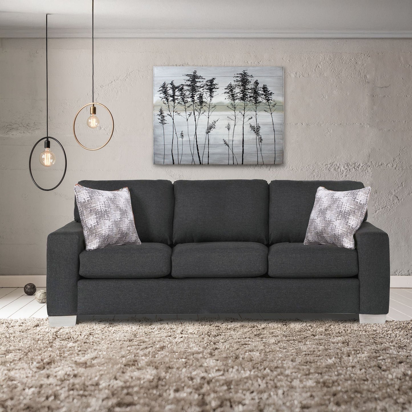 Canapé Alessandra - Grande Graphite-R