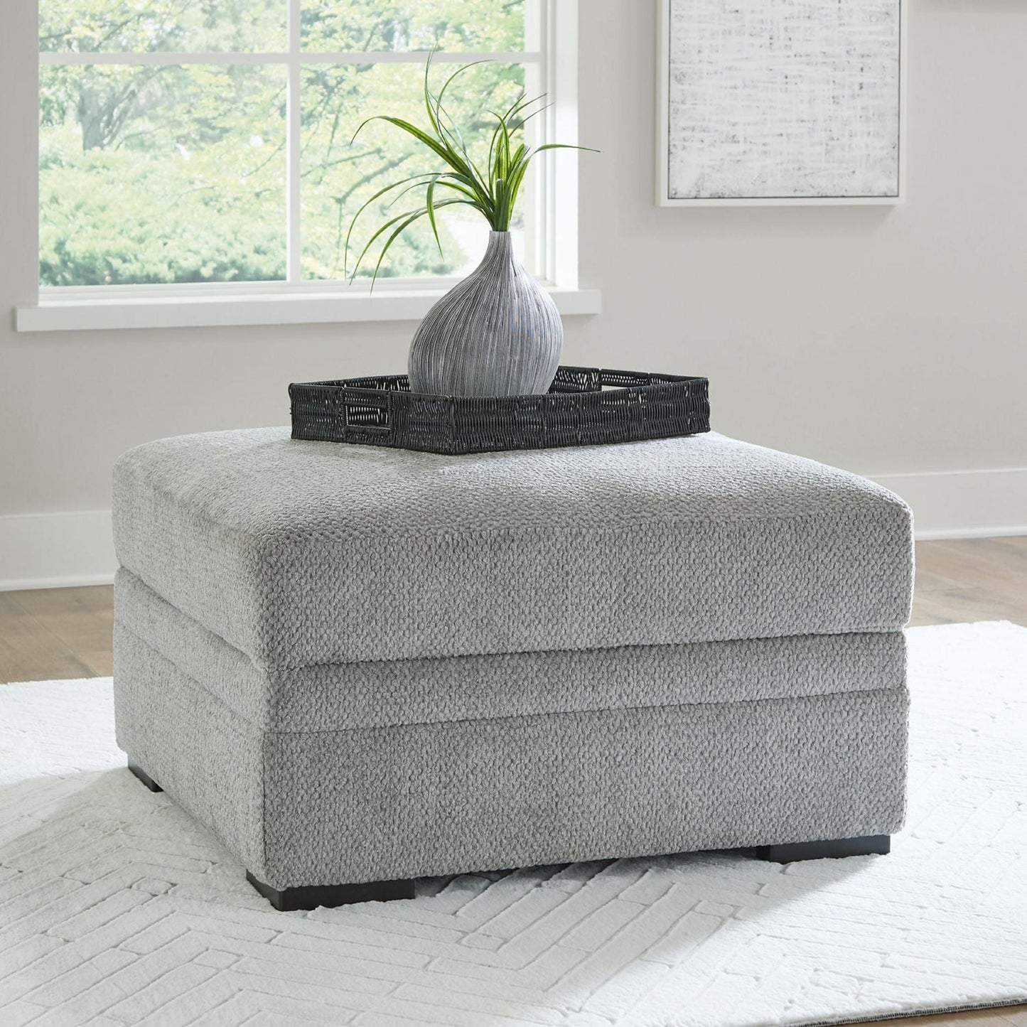 Pouf de rangement Casselbury - Ciment