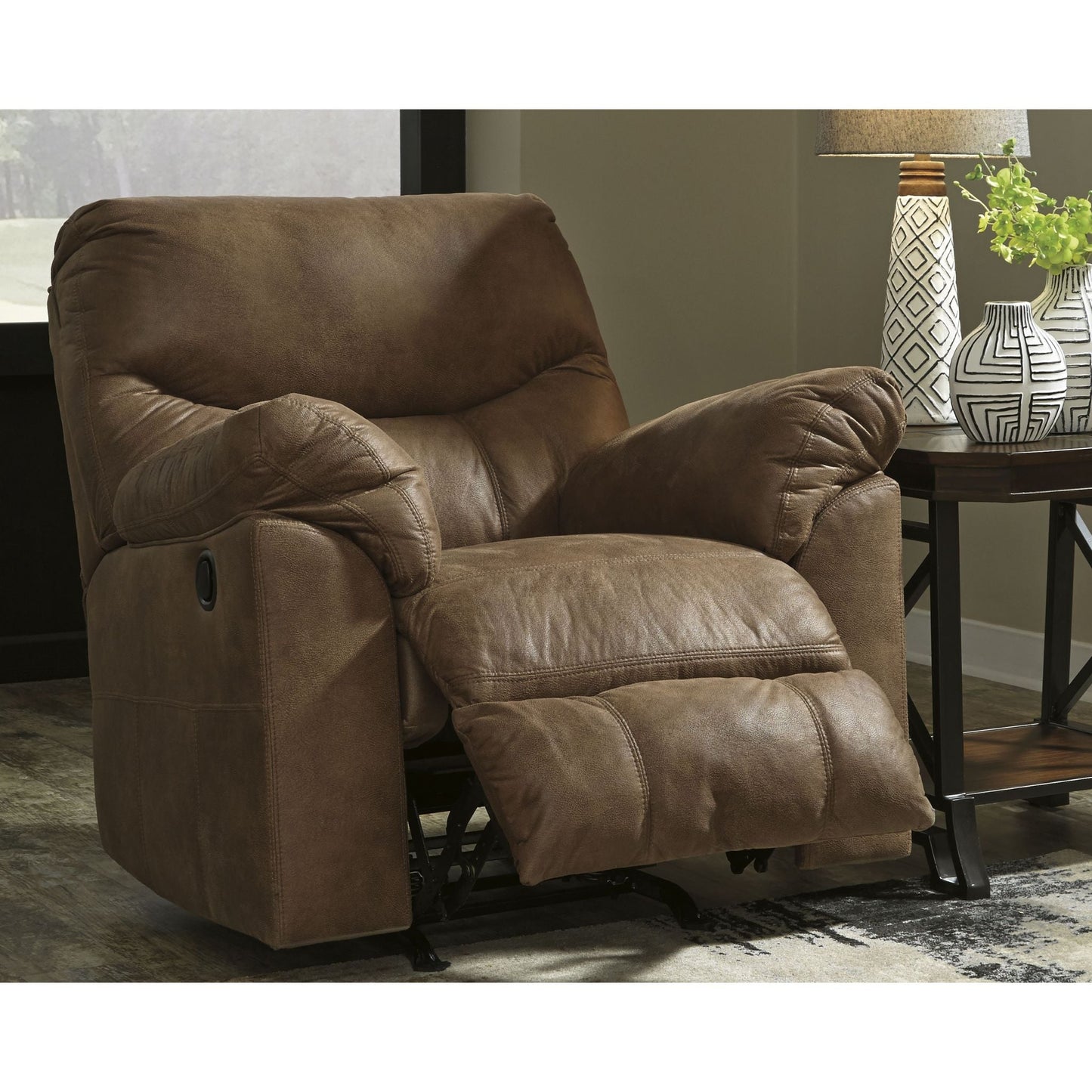 Fauteuil berçant et inclinable Boxberg - écorce