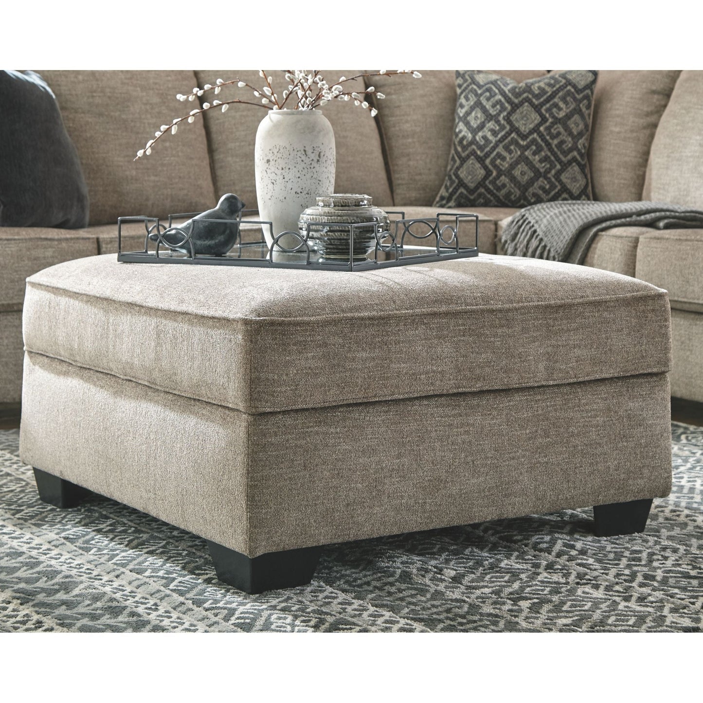 Pouf de rangement bovarien - Pierre