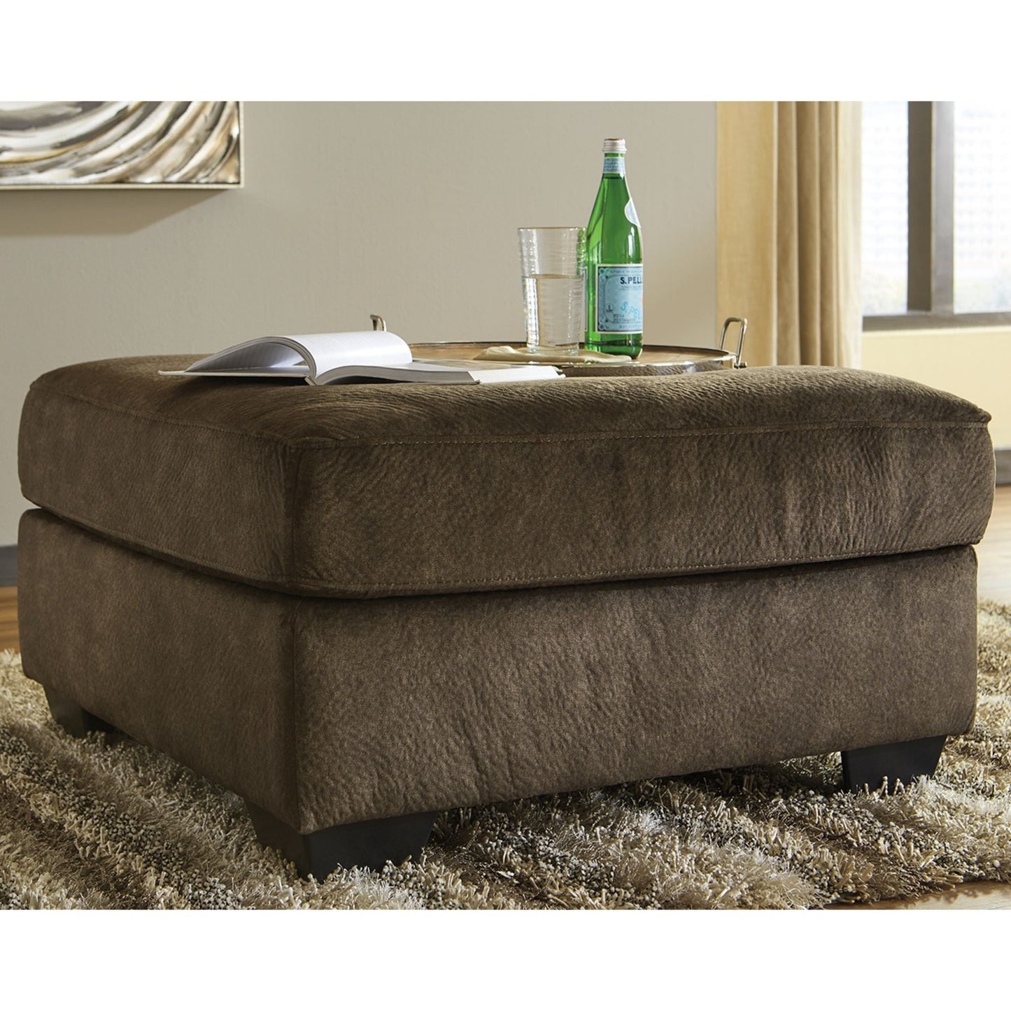Pouf d'appoint surdimensionné Accrington - Terre