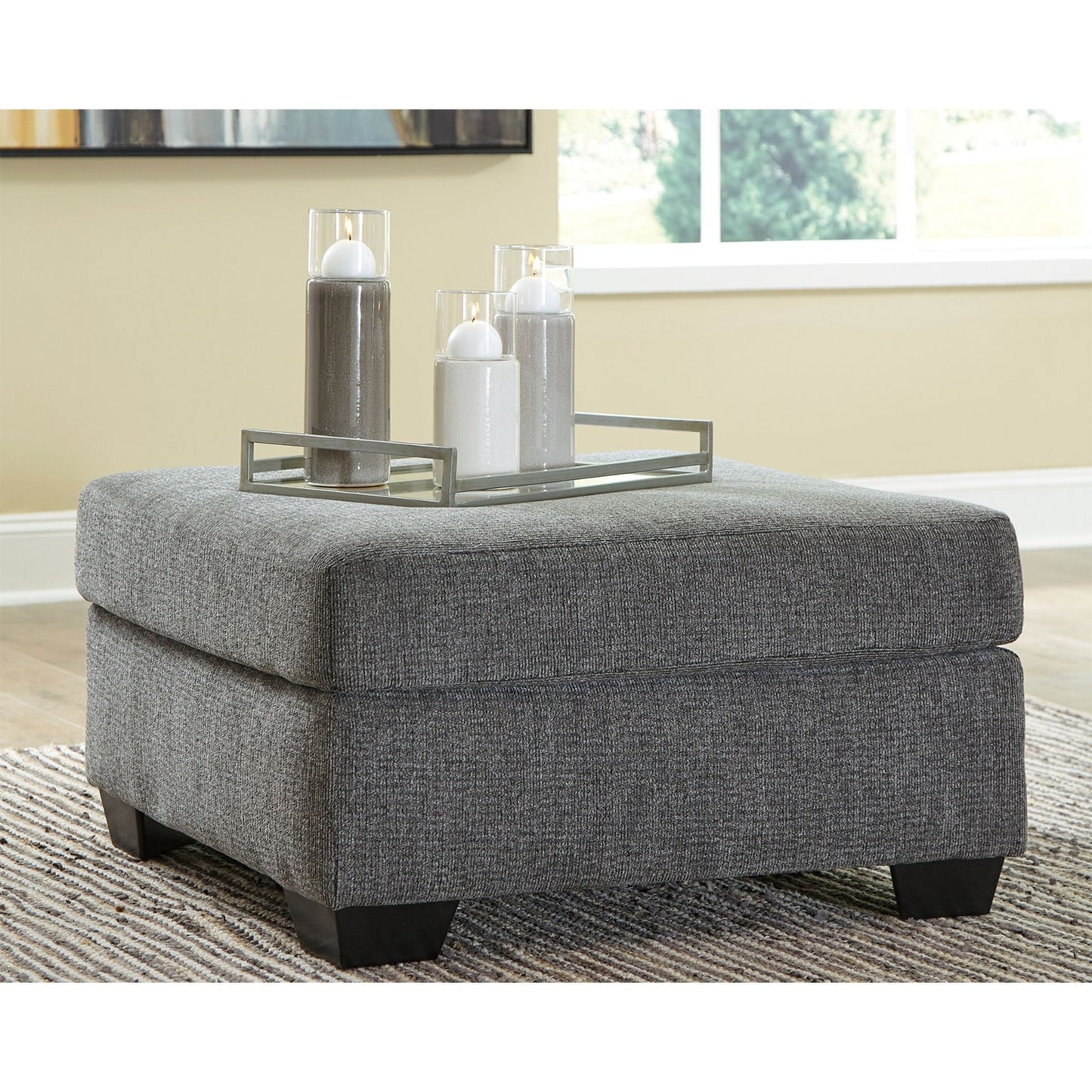 Pouf d'appoint surdimensionné Dalhart - Anthracite