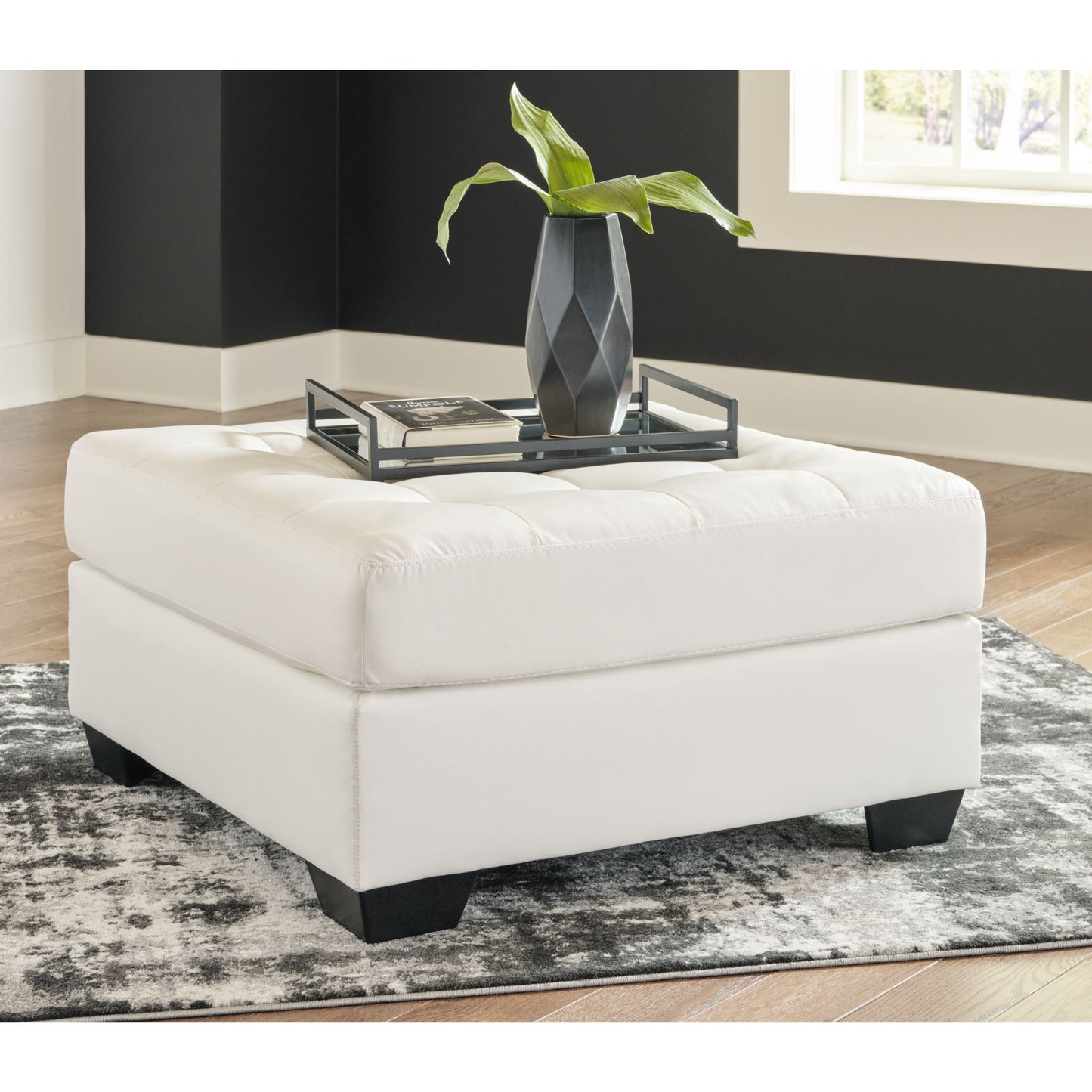 Pouf d'appoint surdimensionné Donlen - Blanc