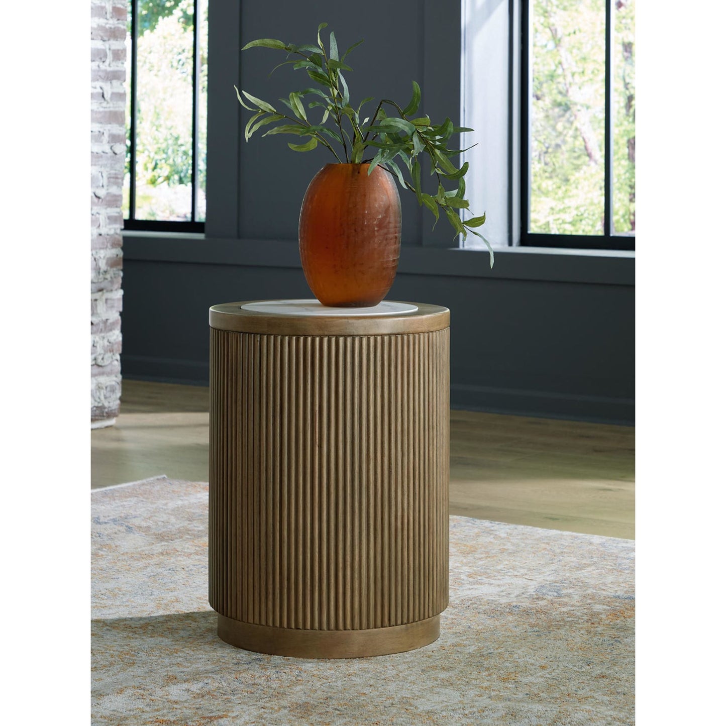 Table d'appoint Camdill - Marron clair/blanc