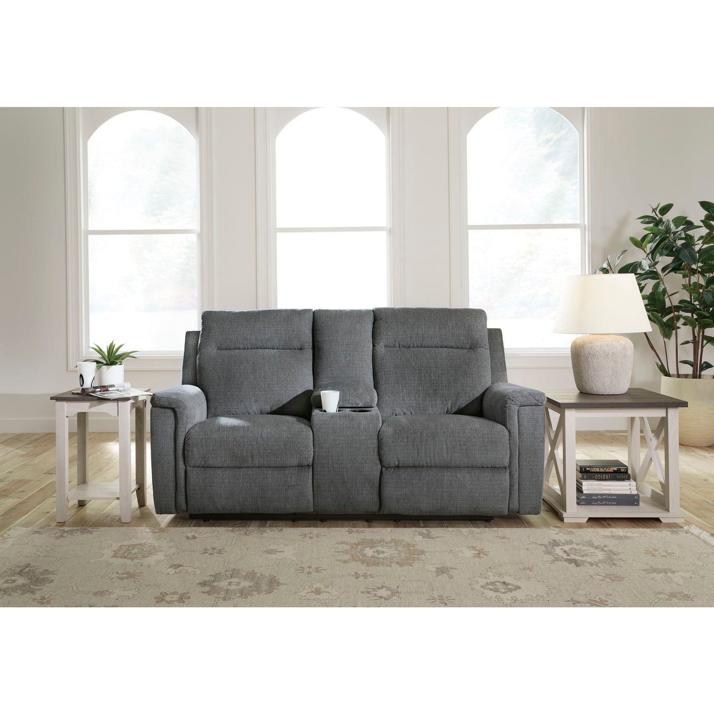 Causeuse inclinable électrique Barnsana avec console