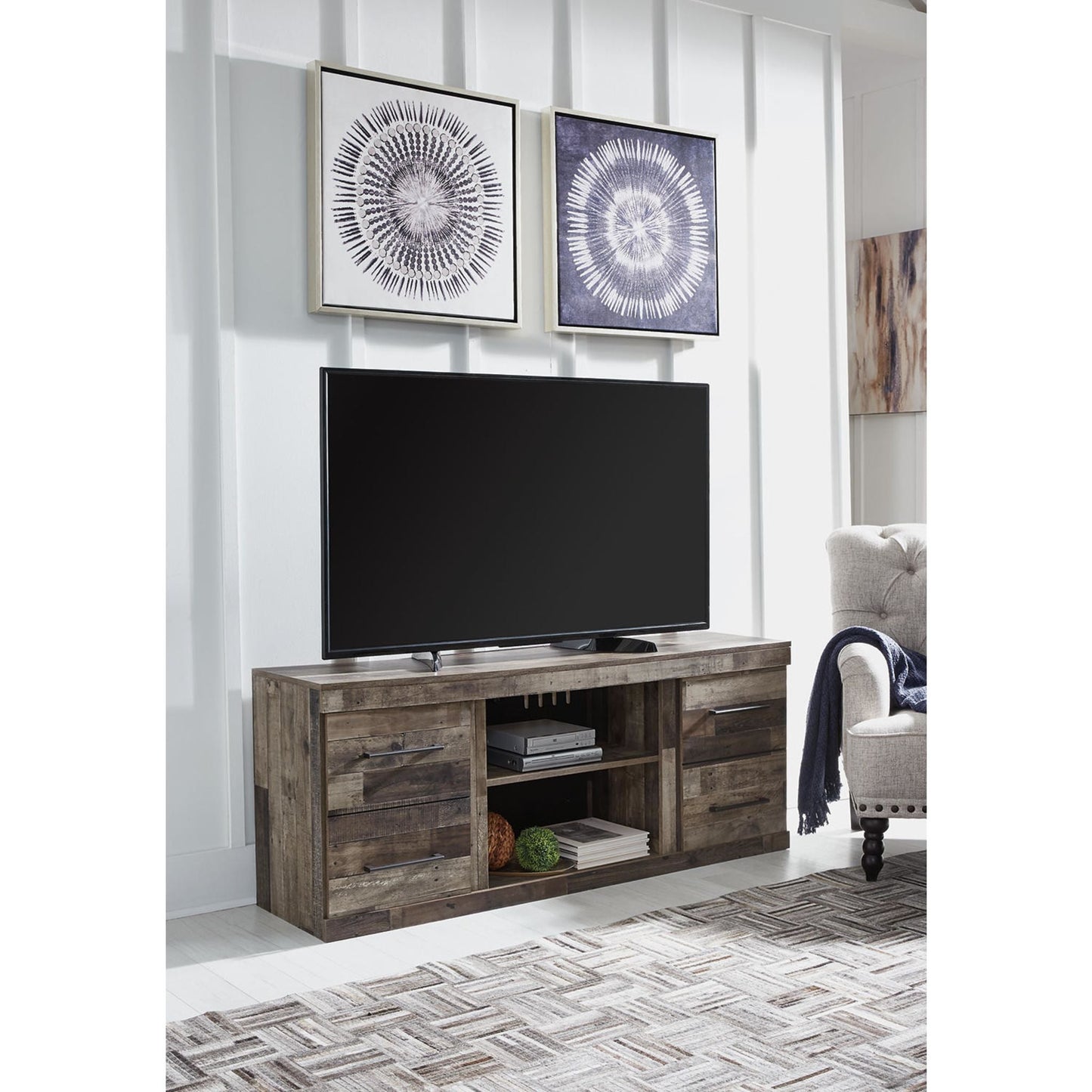 Meuble TV Derekson - Gris multi