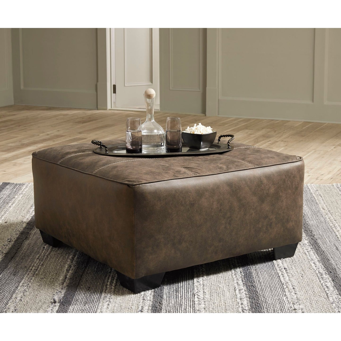 Pouf d'appoint surdimensionné en abalone - Chocolat