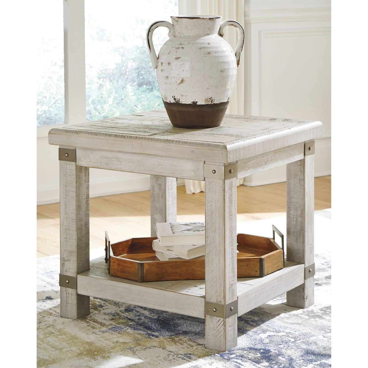 Table d'appoint Carynhurst - Blanc délavé gris