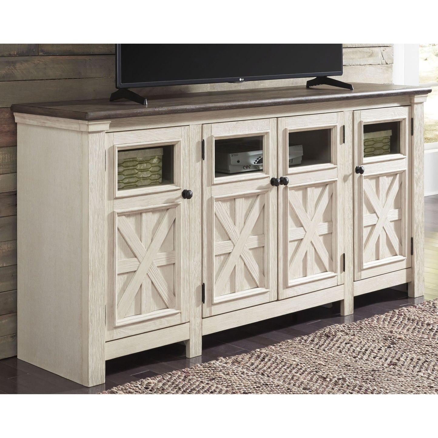 Meuble TV Bolanburg - Blanc/Gris patiné