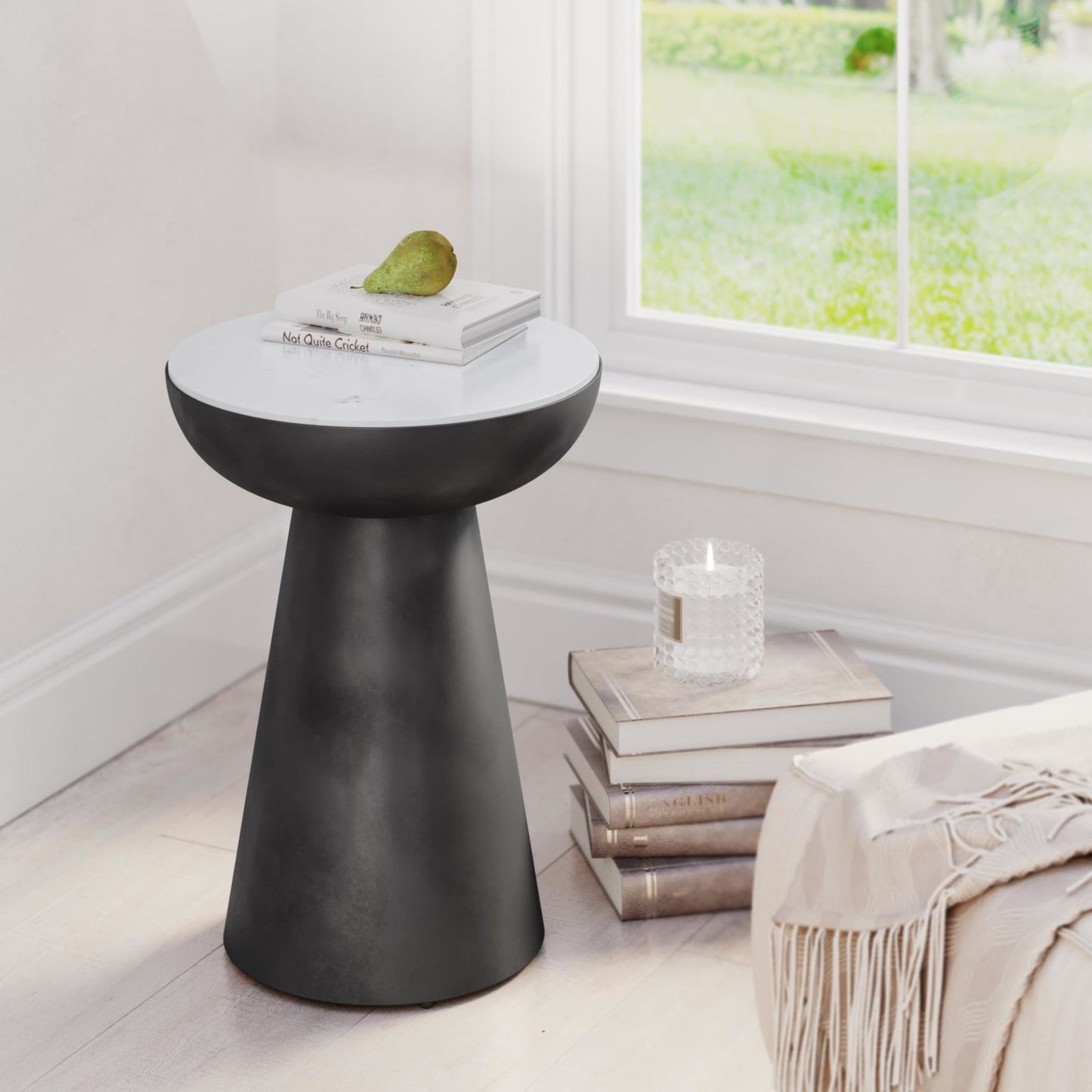 Table d'appoint Circularity - Blanc et bronze