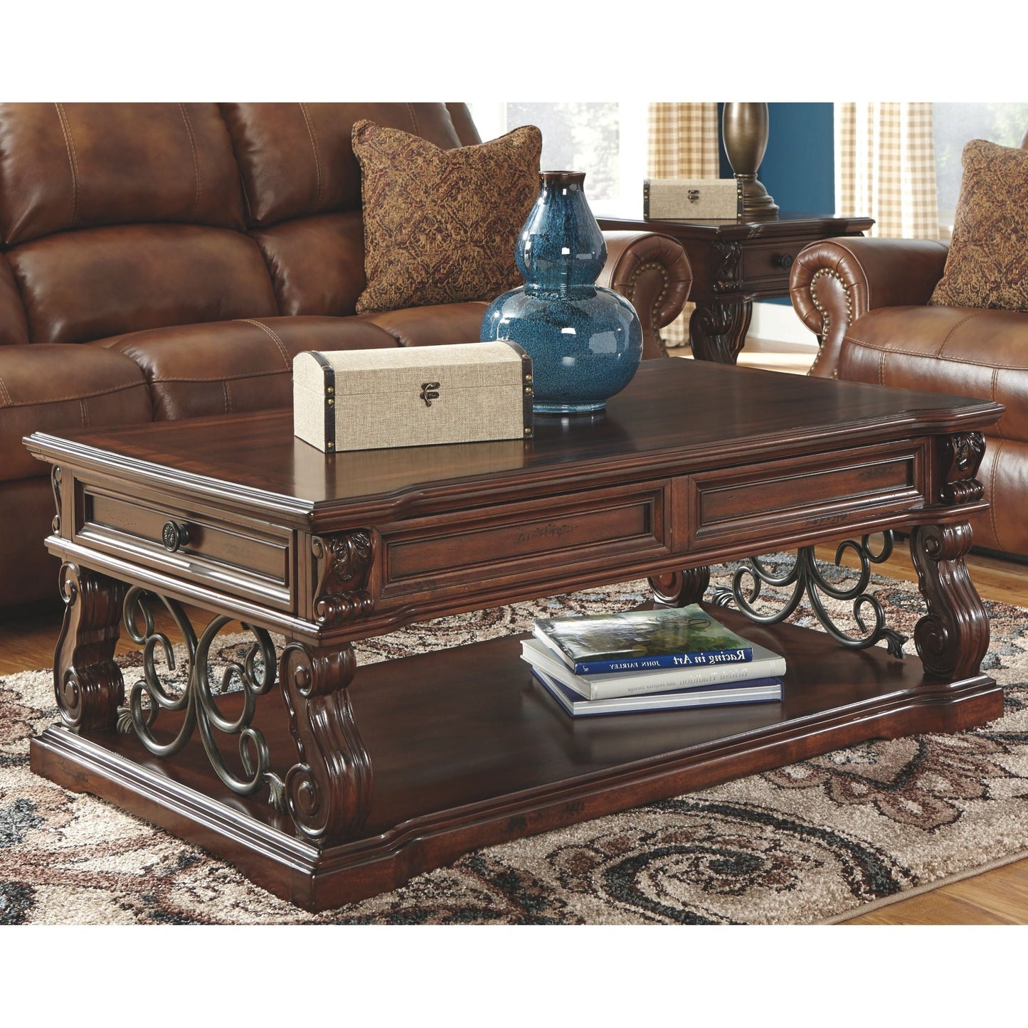 Table basse Alymere - Brun rustique