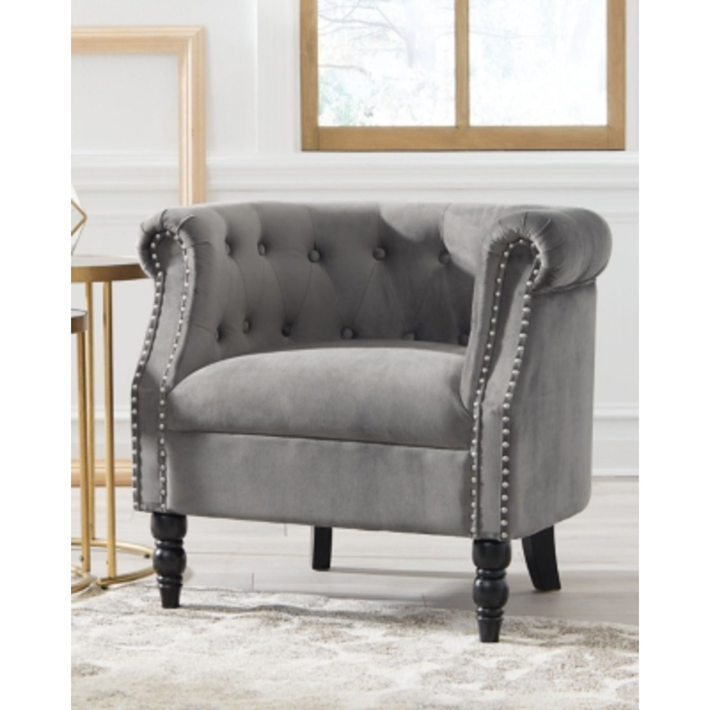 Fauteuil d'appoint Deaza - Gris