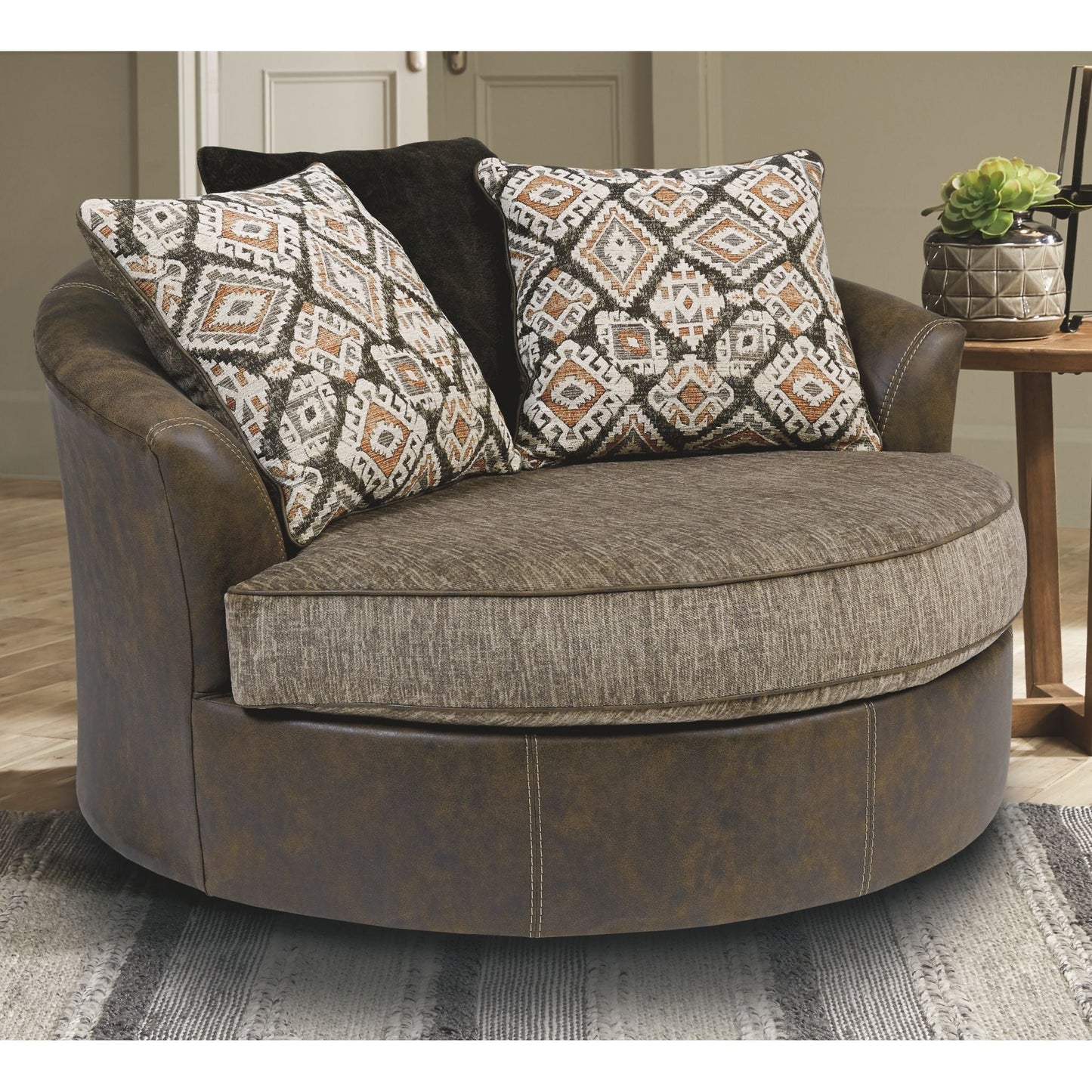 Chaise pivotante Abalone - Chocolat