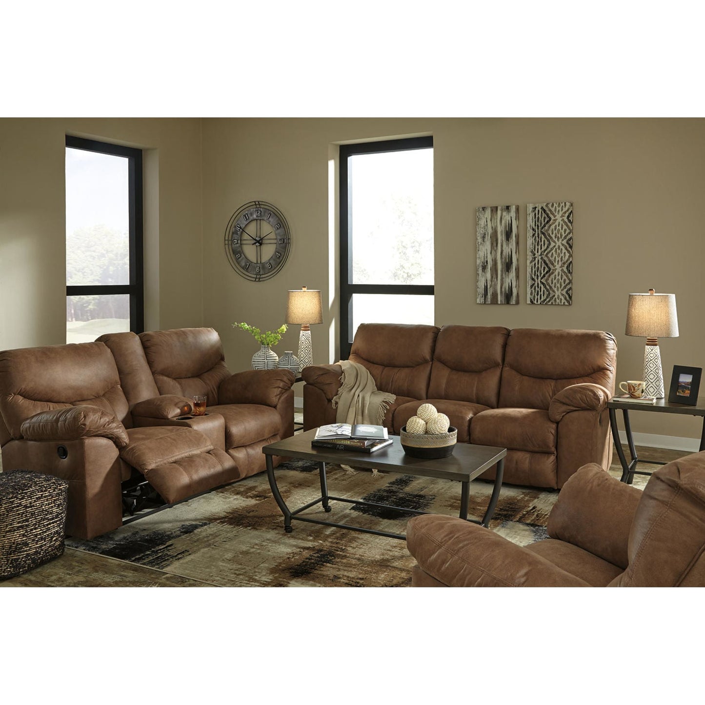 Causeuse inclinable Boxberg avec console - Écorce