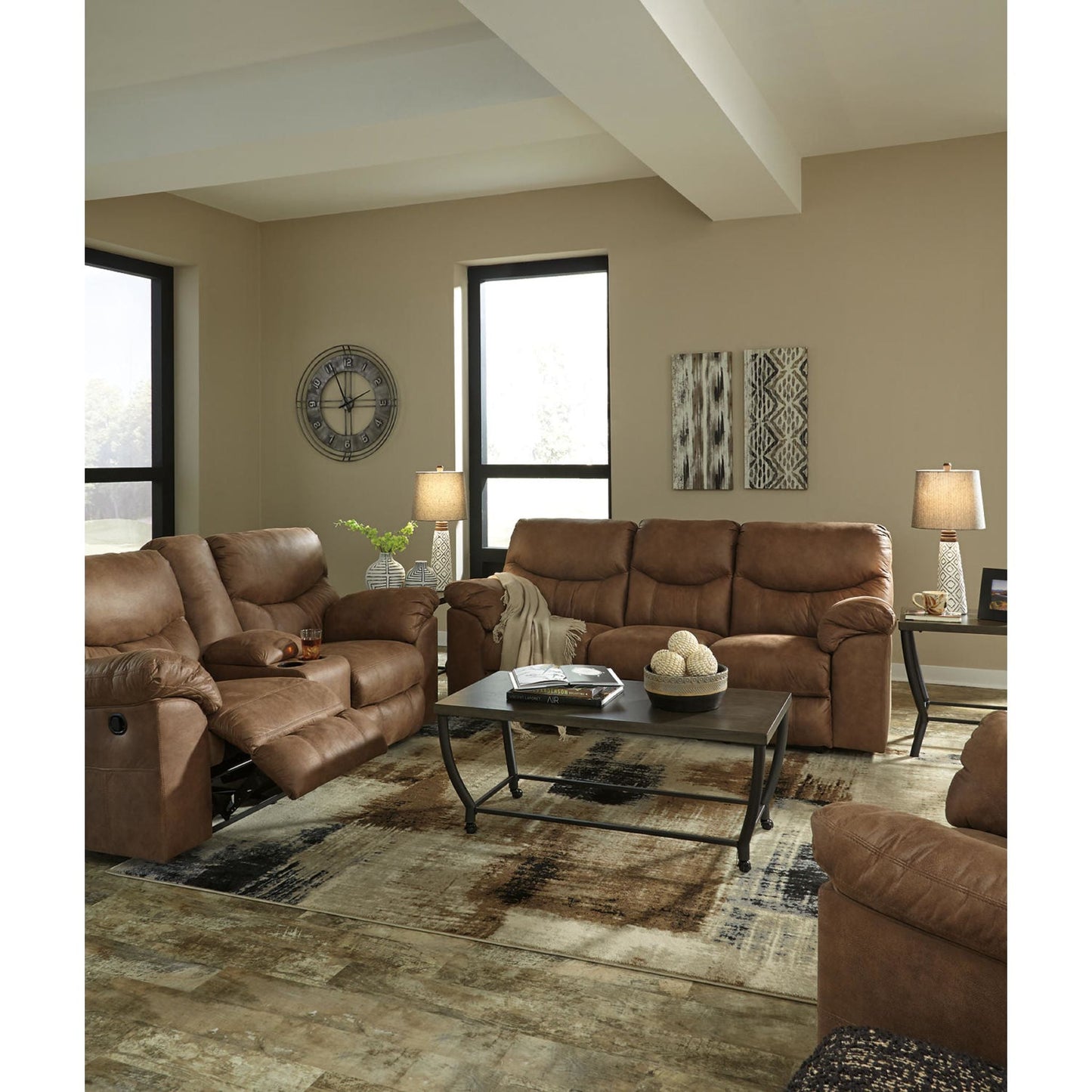 Causeuse inclinable Boxberg avec console - Écorce