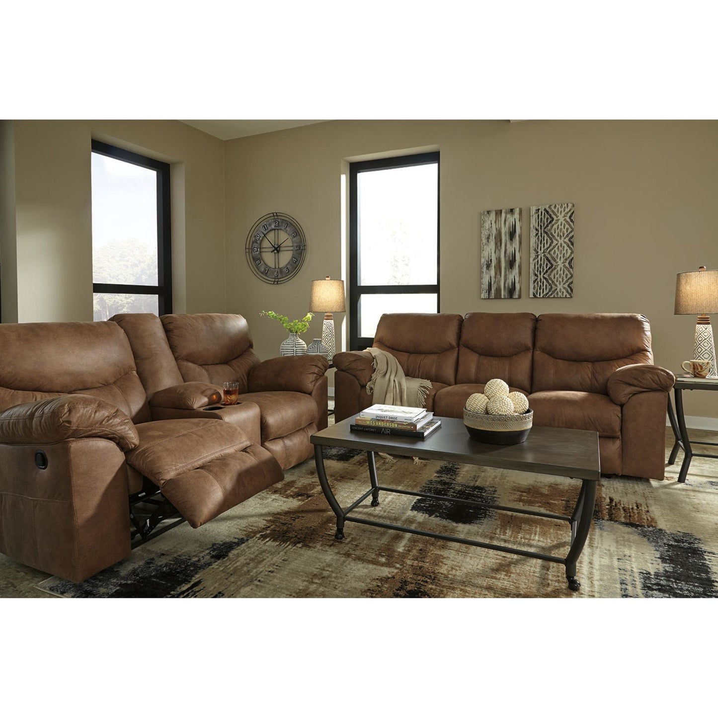 Causeuse inclinable Boxberg avec console - Écorce