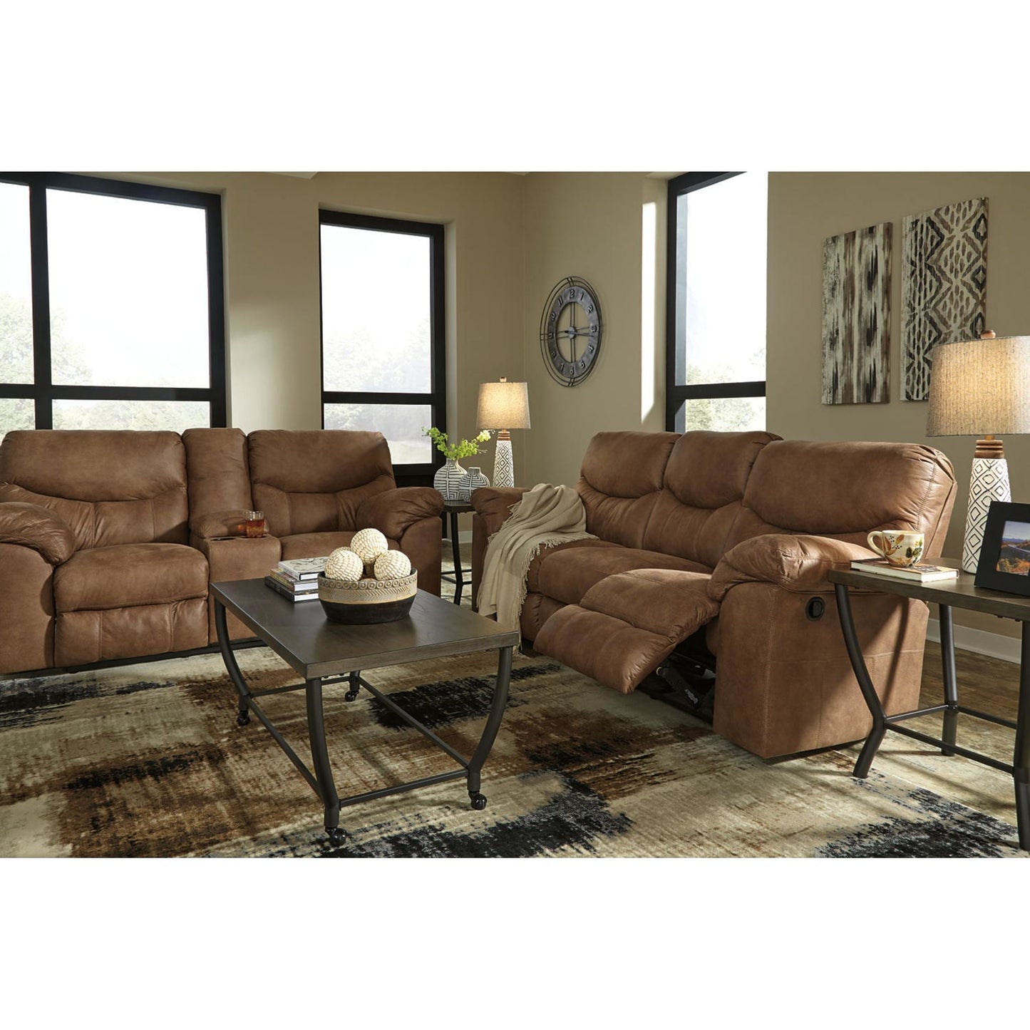 Causeuse inclinable Boxberg avec console - Écorce