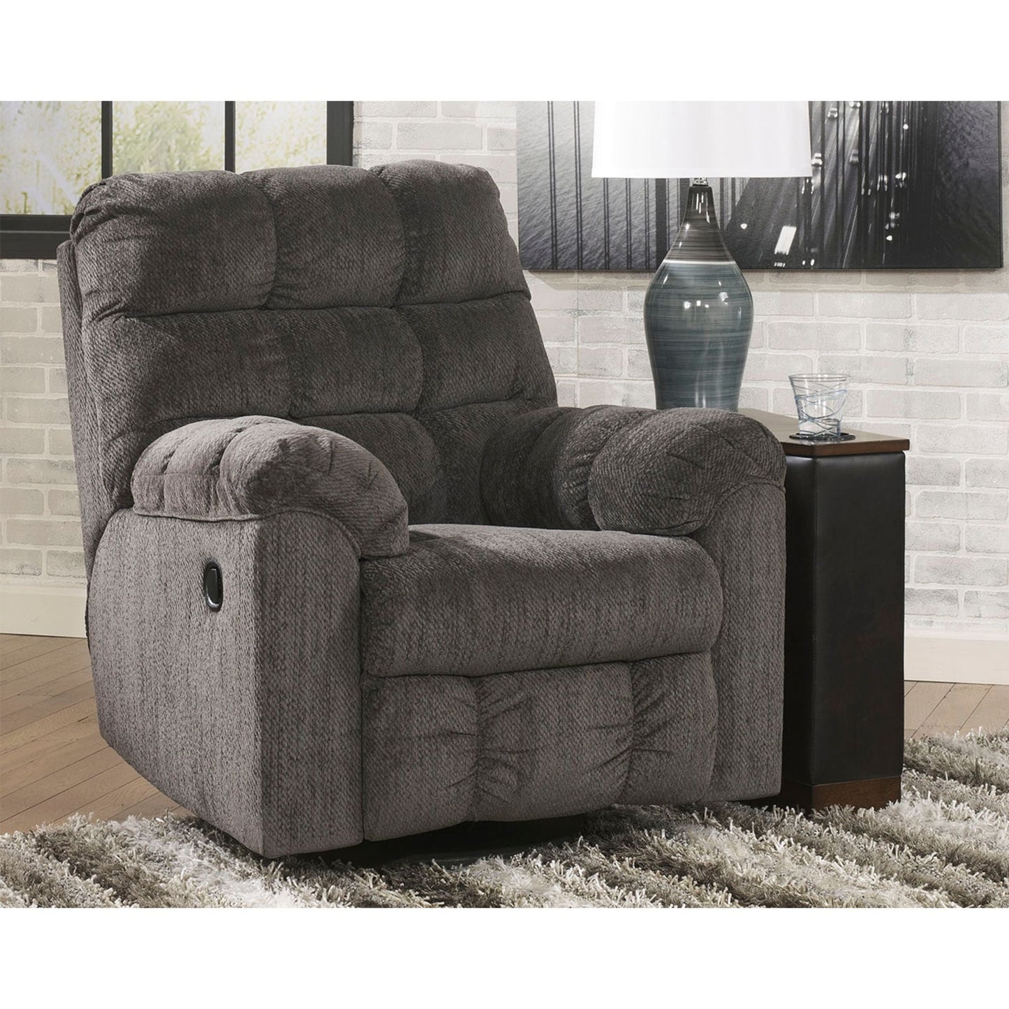 Fauteuil inclinable pivotant à bascule Acieona - Ardoise