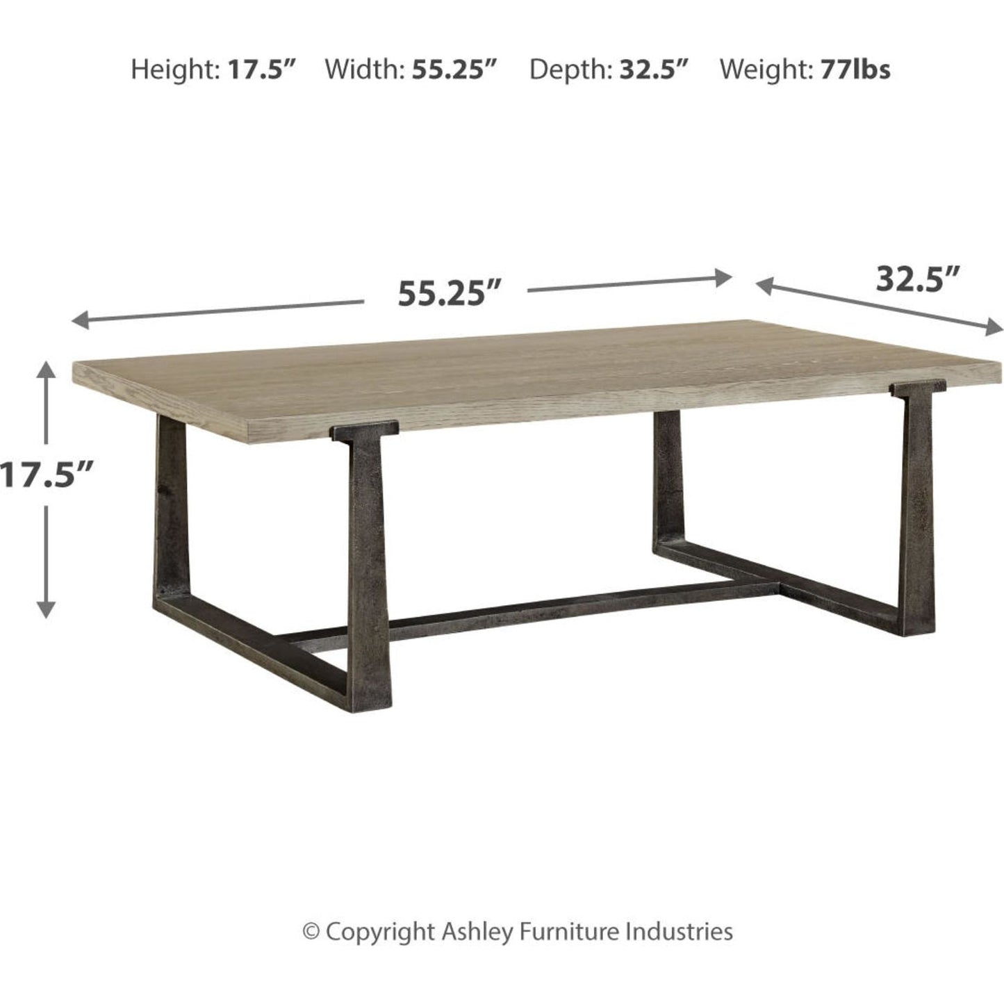 Table basse Dalenville - Gris