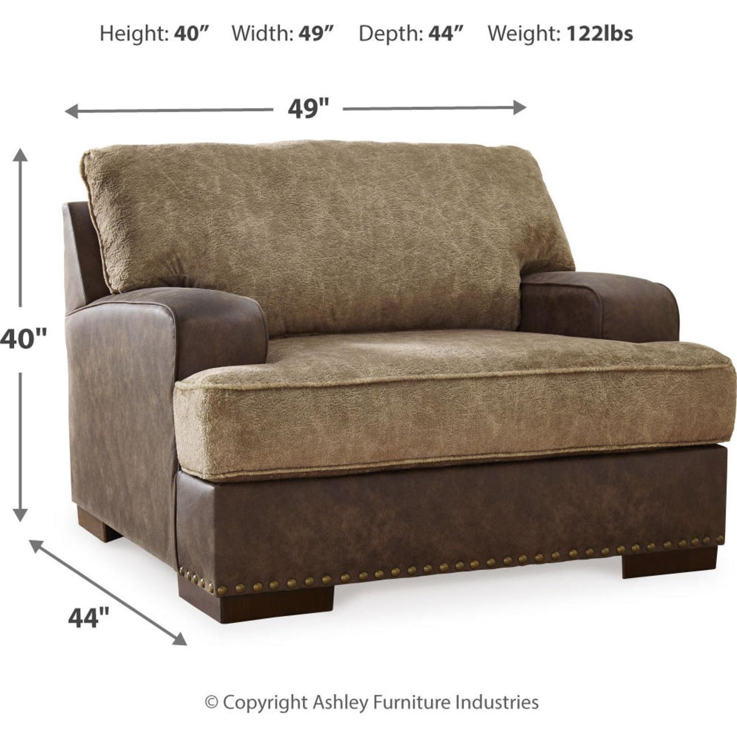 Chaise et demie Alesbury - Chocolat