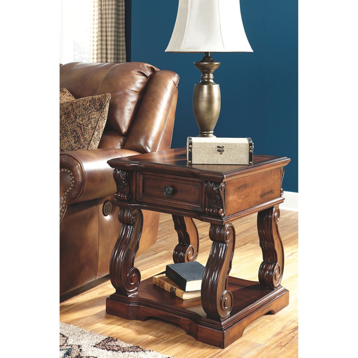 Table d'appoint Alymere - Brun rustique