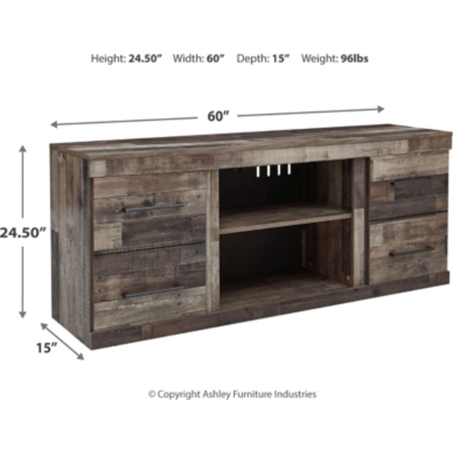 Meuble TV Derekson - Gris multi