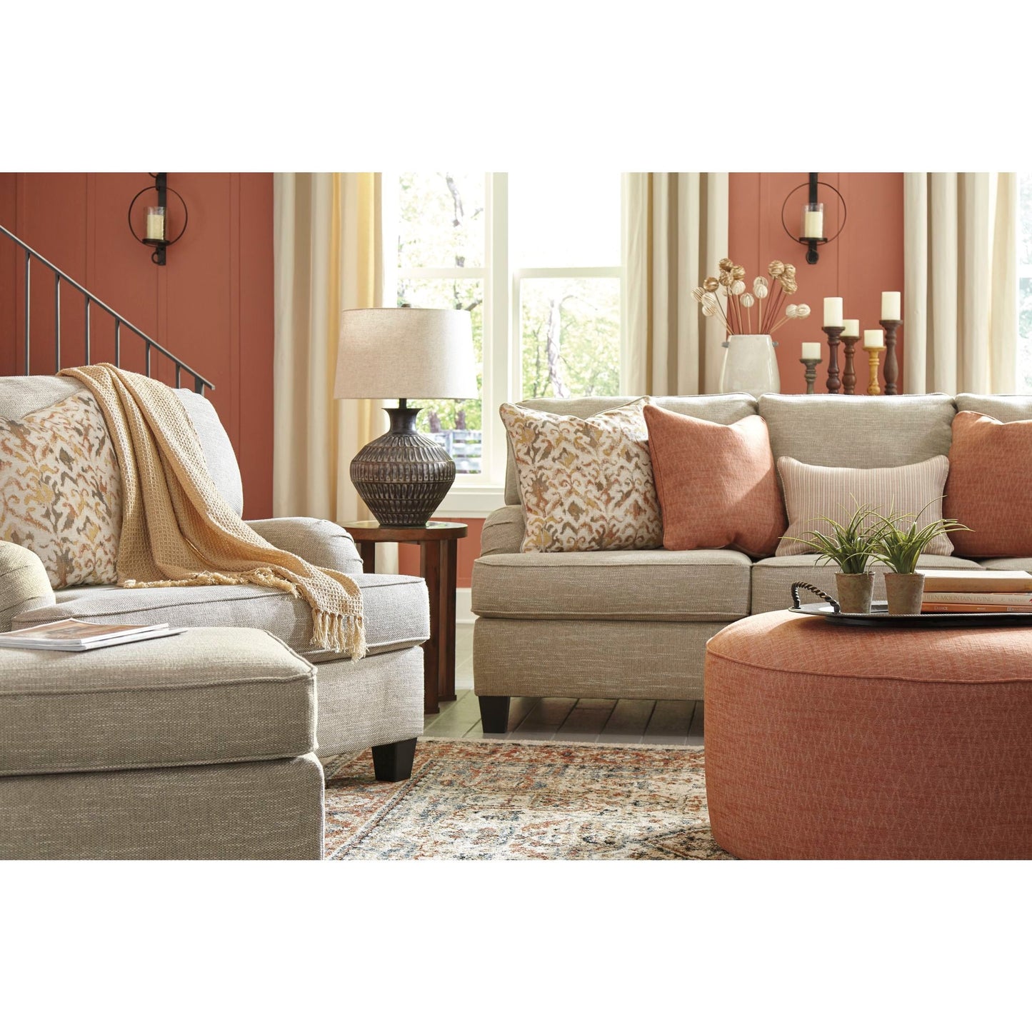 Pouf d'appoint surdimensionné Almanza - Henné
