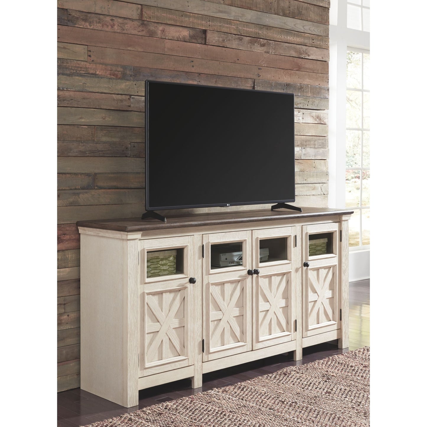Meuble TV Bolanburg - Blanc/Gris patiné